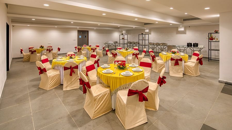 Corner view of the seating at Sumo Anaika Banquet Hall at Le Foliage by TGI, Bangalore