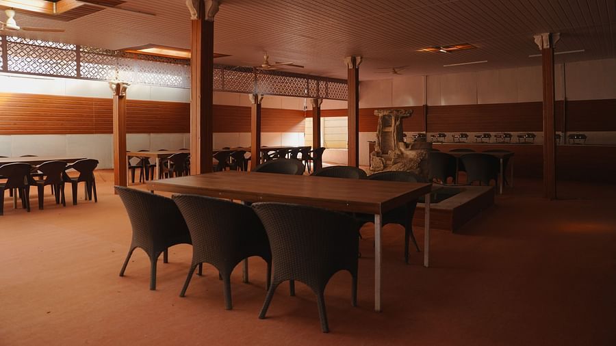 A dining seating area at The Meenakshi Resort by Welcome Inn Hospitality, Bangalore.