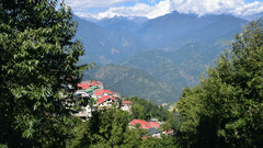 Sub aerial view of a hill station