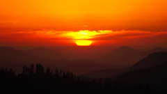 sunset from a view point