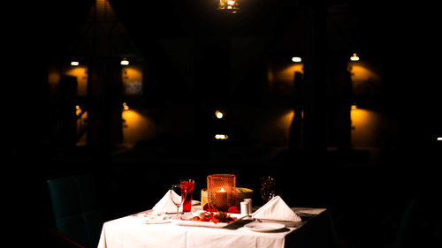 a table set up for a romantic candlelight meal at Jagira Ananta Elite 3