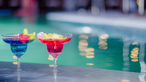 drinks beside the pool at Waters Wet Bar - one of the best bars in Neil Island - Symphony Summer Sand Beach Resort And Spa, Neil Island