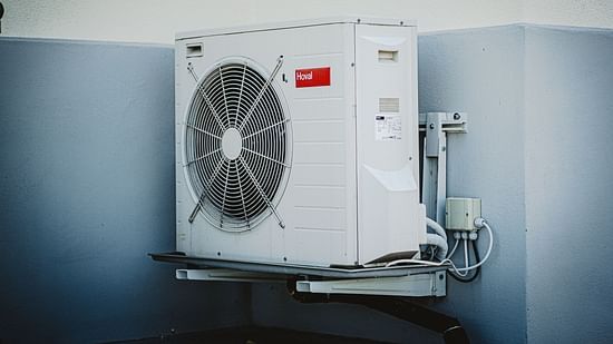 The condenser of the AC