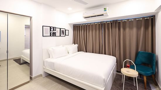 Bedroom of room 403 3003 5003 at Wabi-Sabi Juhu 12