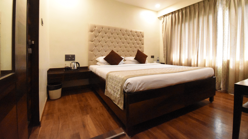 interior of one of the suites at Kings International Hotel in Mumbai