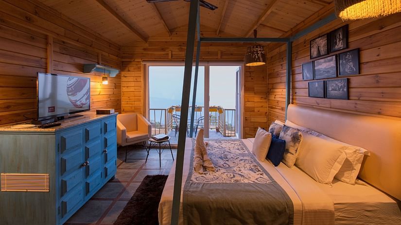 view of a room with the attached balcony