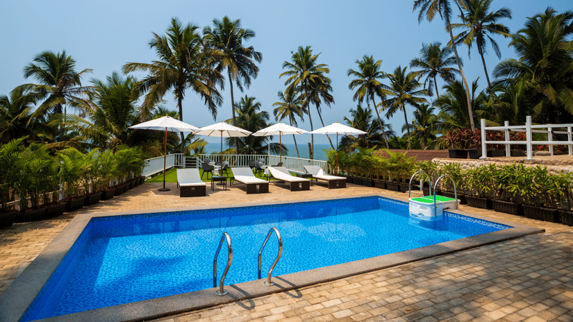 Swimming Pool at our North Goa resort in vagator 