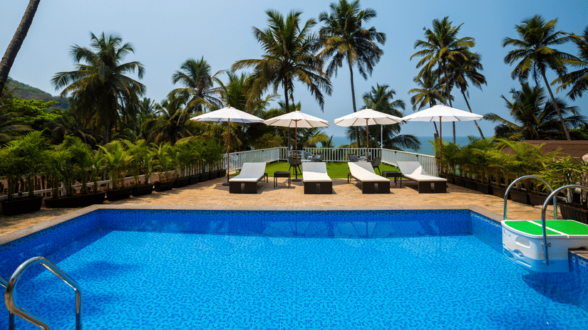 Swimming Pool at our North Goa resort in vagator