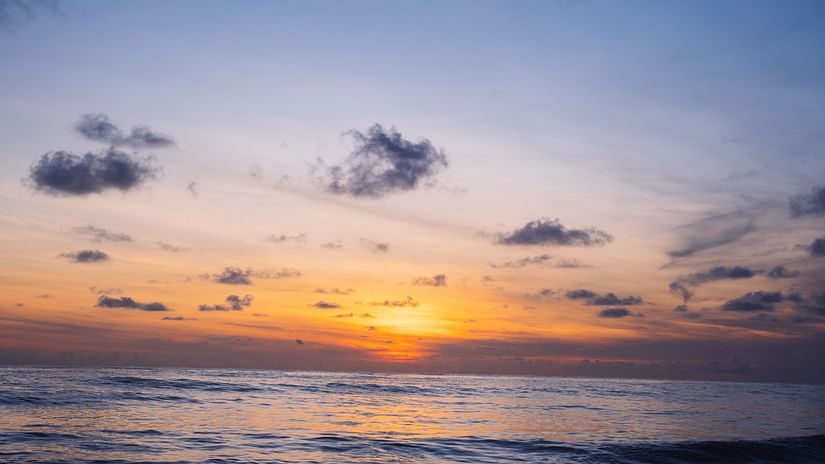 sunset at a beach during winter at havelock island - best time to visit