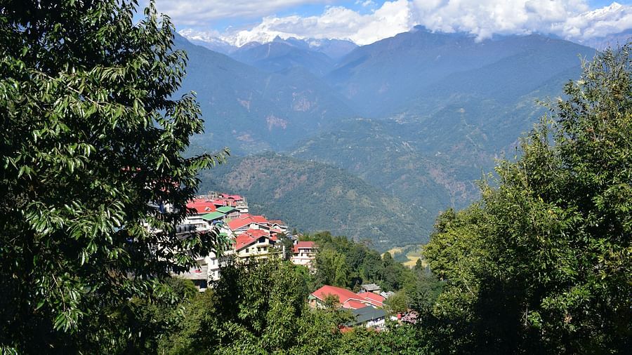 Sub aerial view of a hill station