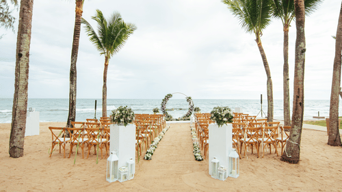 a banquet on the beach