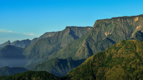 Magnificent lush green mountains in Kodaikanal