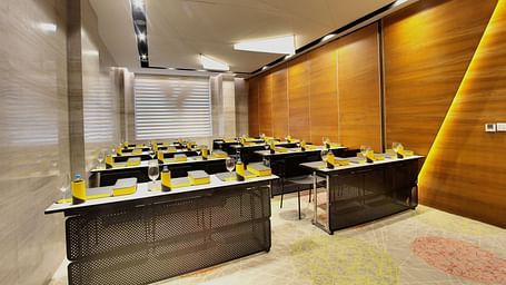 Well lit meetings room at GRT Hotel