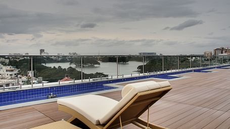 Pool View of Ulsoor Lake from Radisson Bengaluru City Center