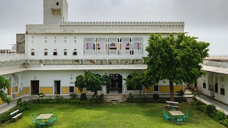 A facade image of Hotel Narain Niwas Palace