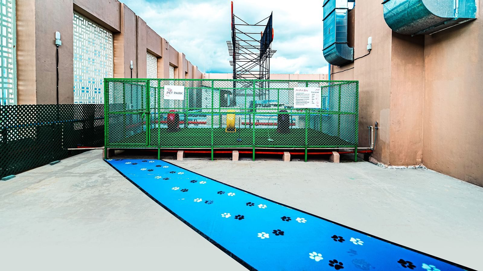 Pet park at our Hotel in Madurai, complete with fun activities for your furry friends - Grand Madurai by GRT Hotels