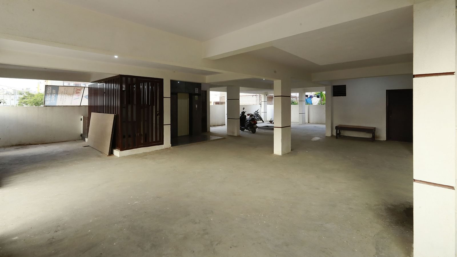Empty parking area of Tranquil ABS Orchid Serviced Apartments