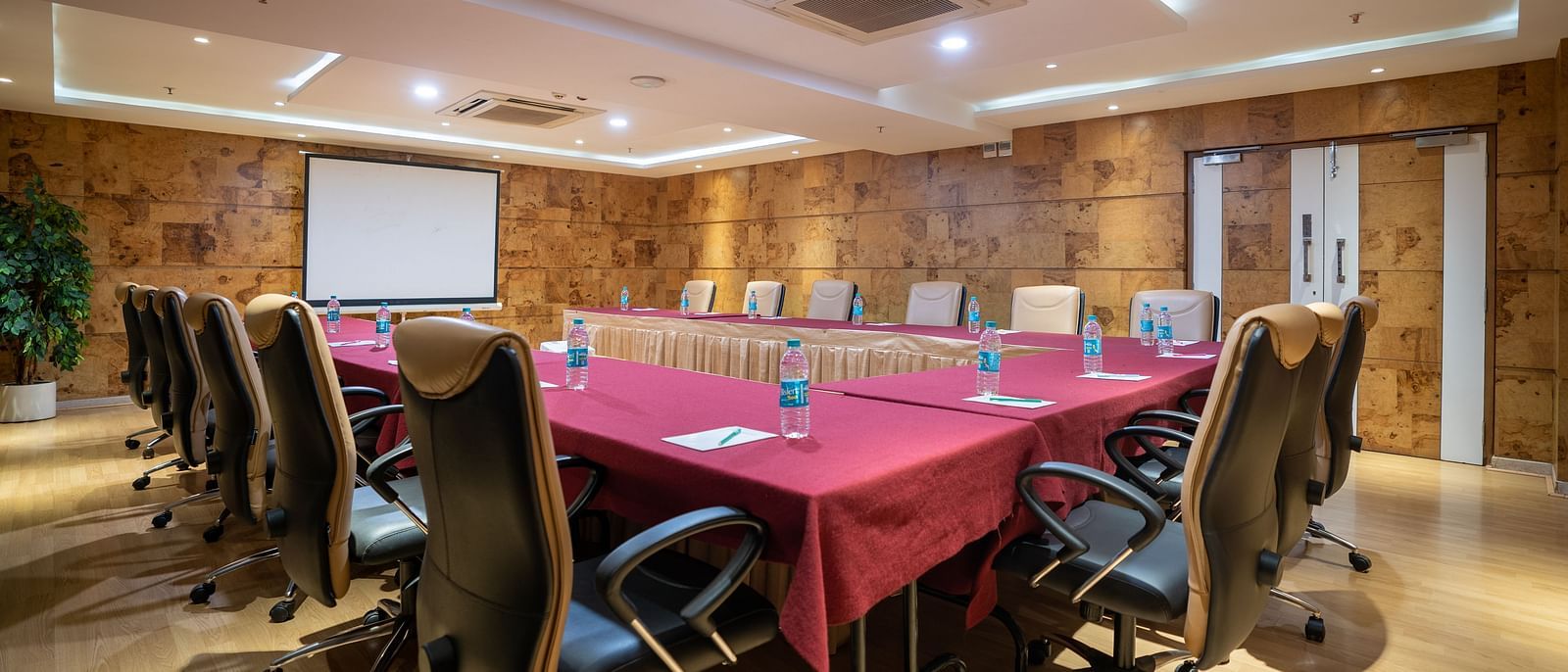 An image of the conference hall at The President Hotel, Hubli