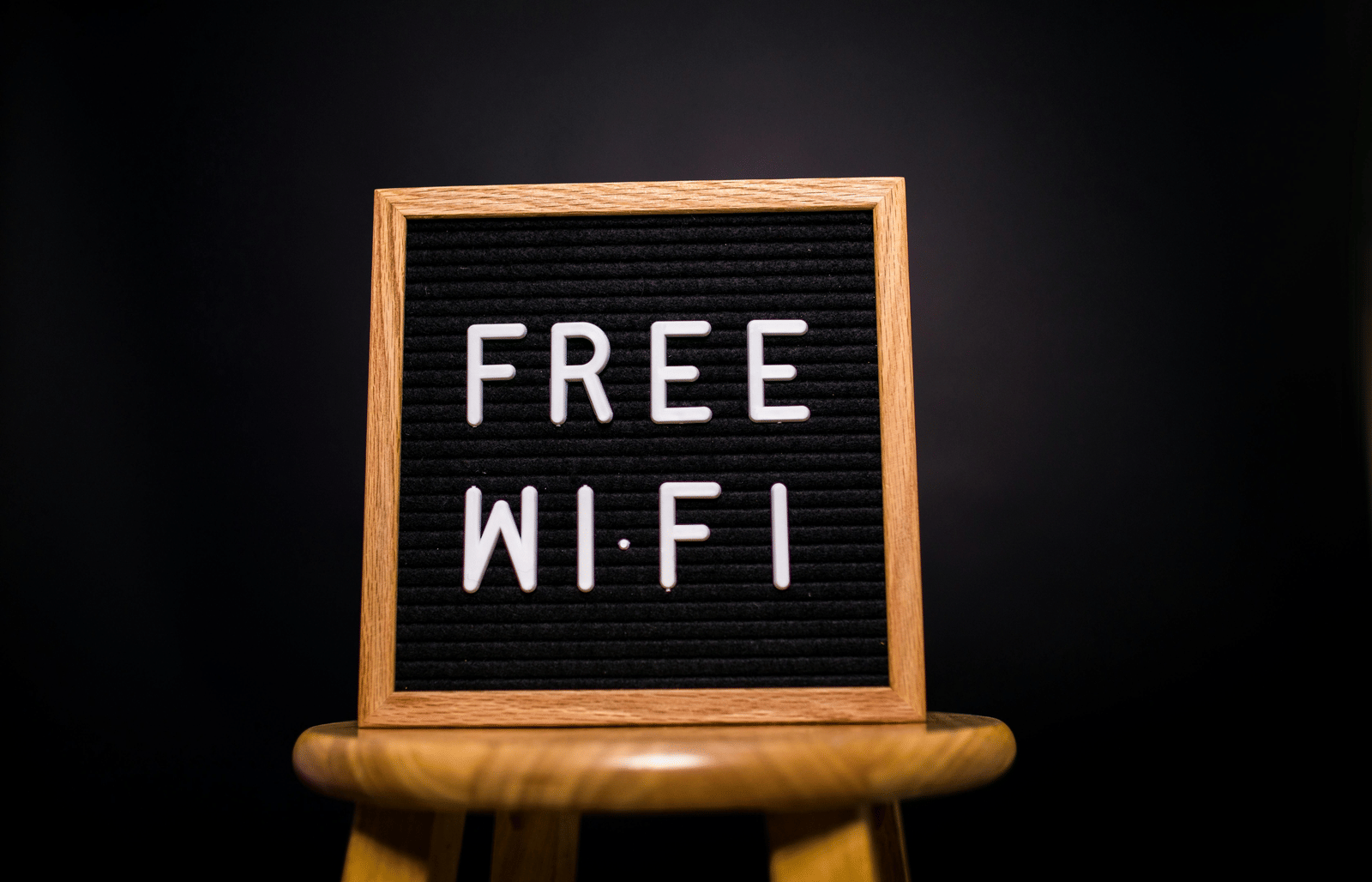 A free wi-fi signboard