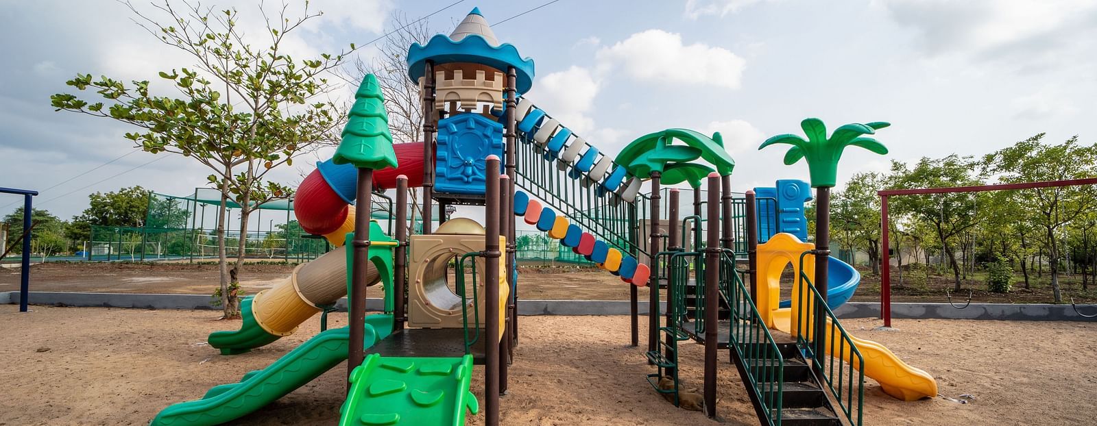 An image of the activity area with slides - Trance Veechika Resort, Vikarabad