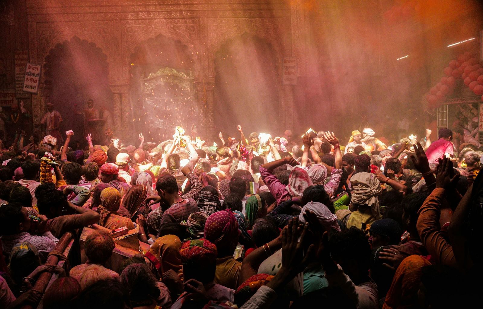 An image of people celebrating holi festival.