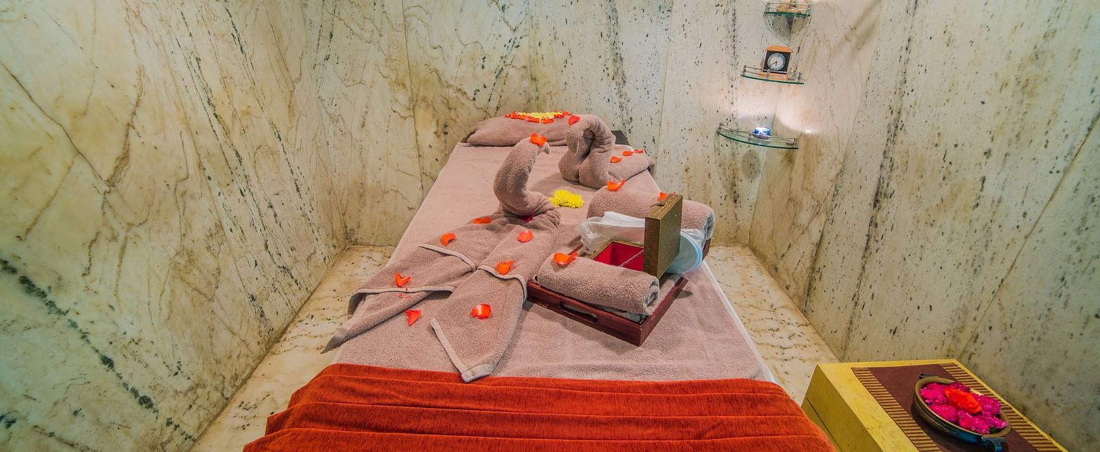Massage room at Sitara Luxury Hotel in Hyderabad near Ramoji Film City