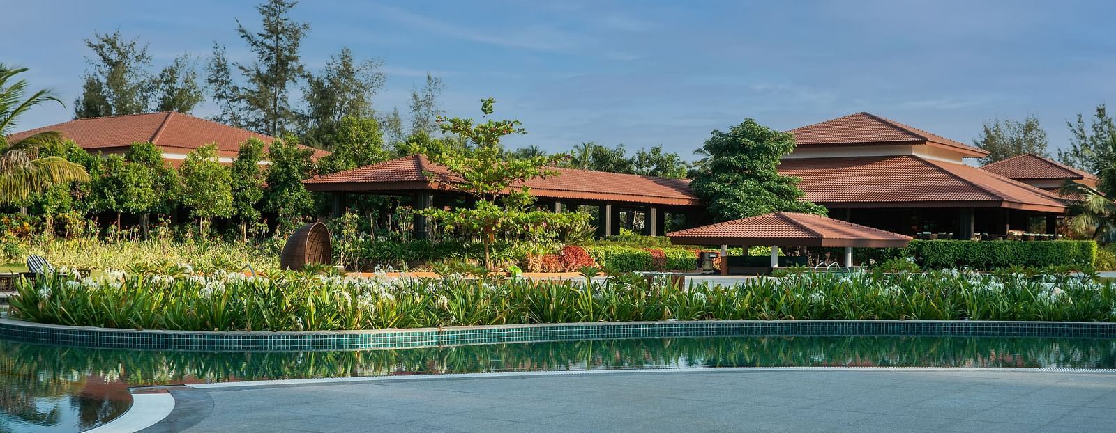 Gamyam Retreat, Kumta - The restaurant building at our resort surrounded by greenery