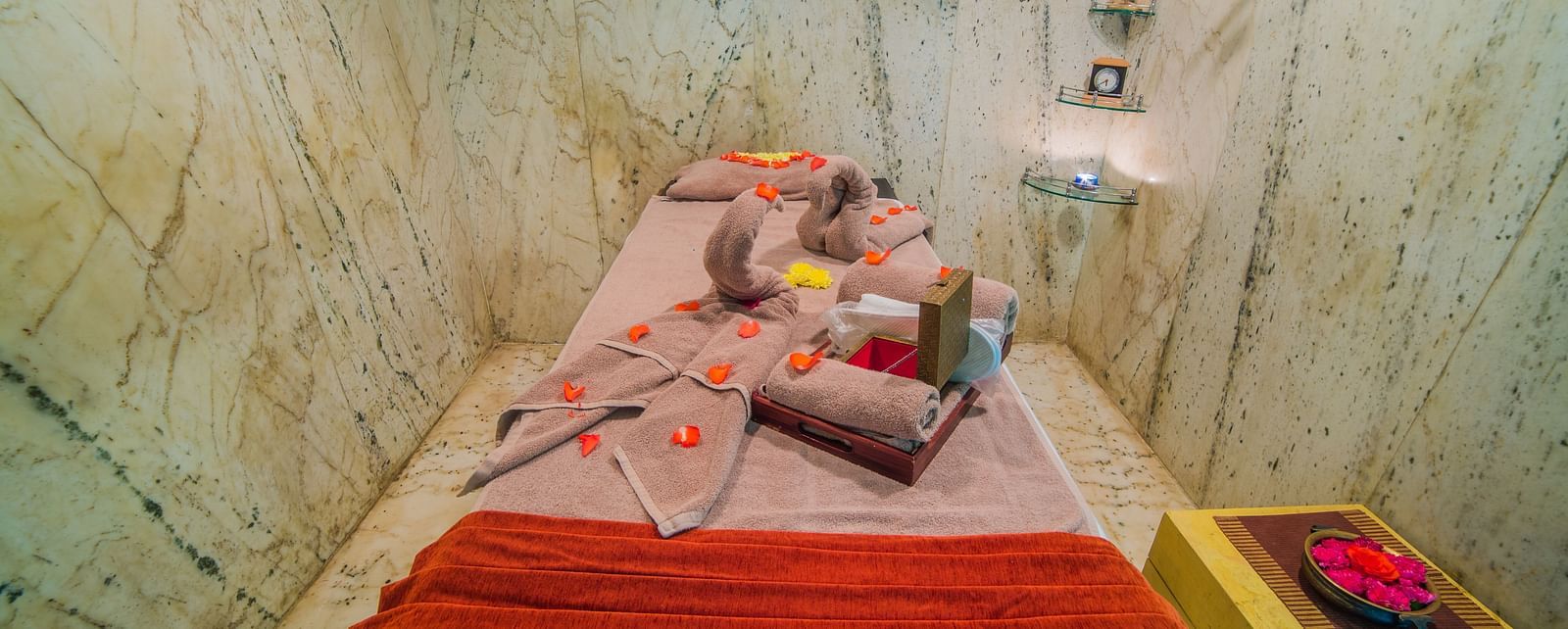 Massage room at Sitara Luxury Hotel in Hyderabad near Ramoji Film City
