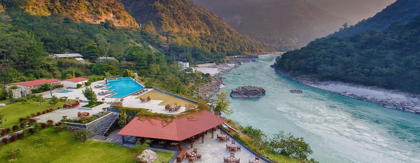 A resplendent view of the serene Ganges - Aloha on the Ganges, Rishikesh