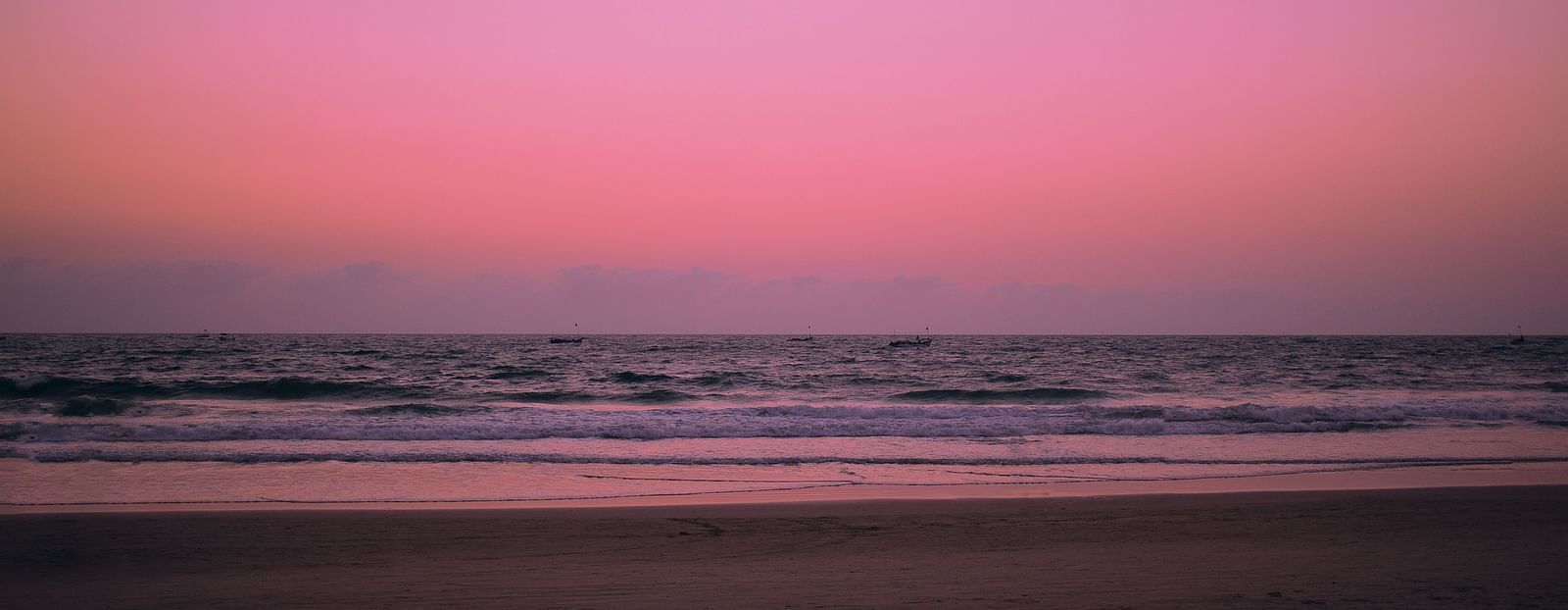 A picture takes after sunset showing various hues in the sky