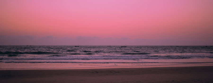 A picture takes after sunset showing various hues in the sky