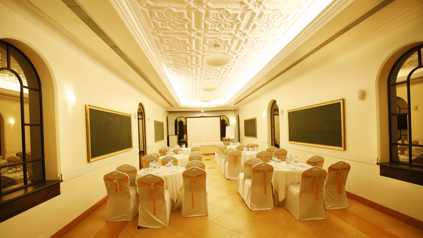 The indoor seating space at an event venue in Khandala - Zara's Resort