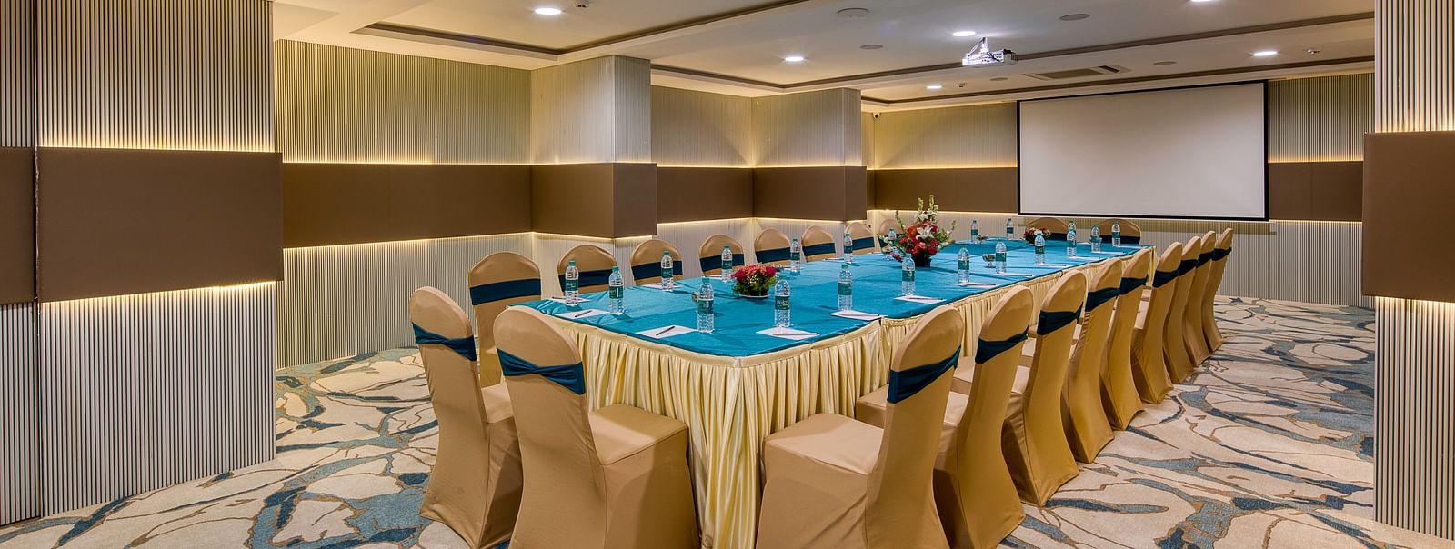 Another view of U-shaped seating at the board room at Le Foliage by TGI, Bangalore