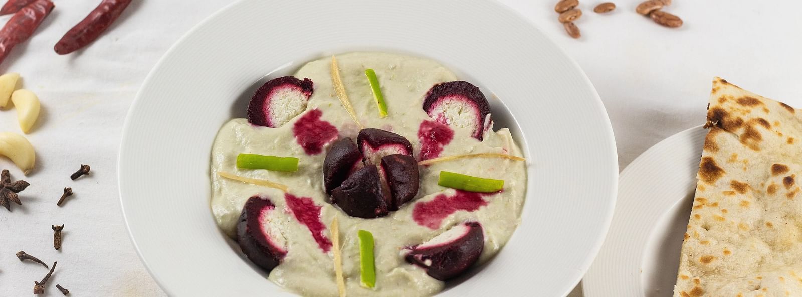  Beautifully arranged dish in a plate.