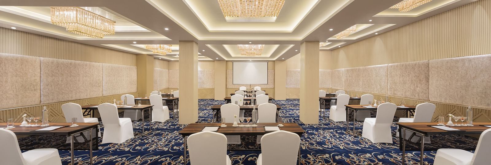 Carnival banquet hall setting at Essentia Luxury Resort & Spa, Udaipur.