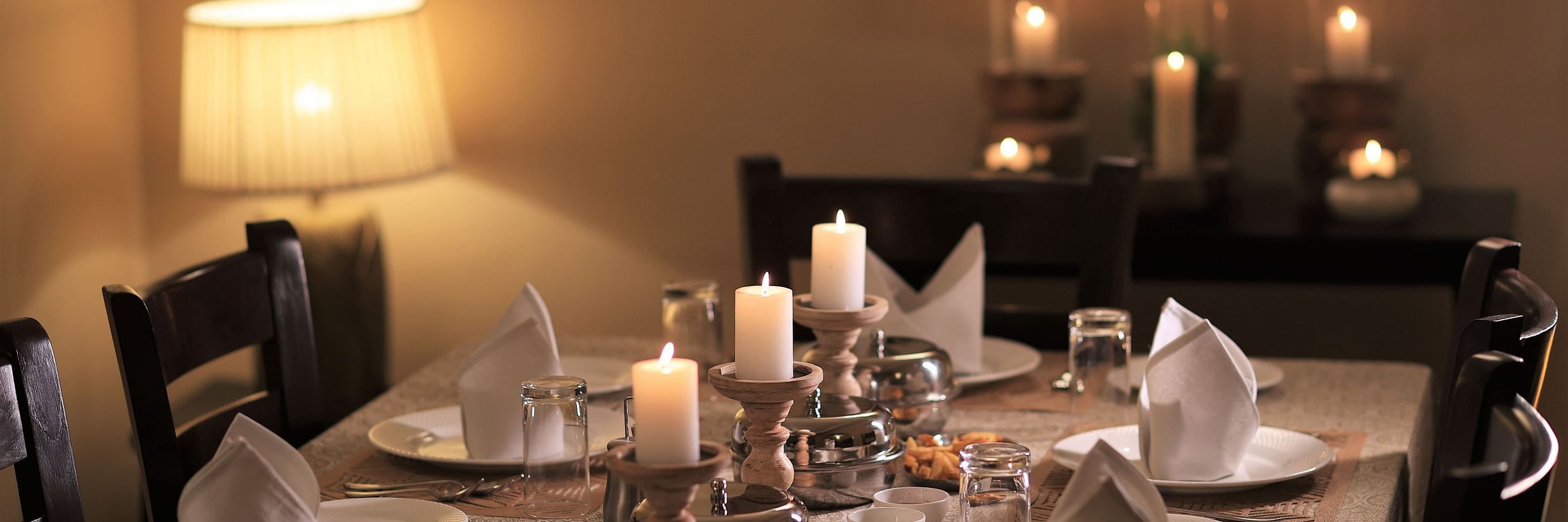 The dining table prepped for a meal 1 - Lamrin Boutique Cottages Rishikesh