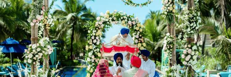 wedding conducted at Pool Deck - one of our beachside wedding venues in South Goa