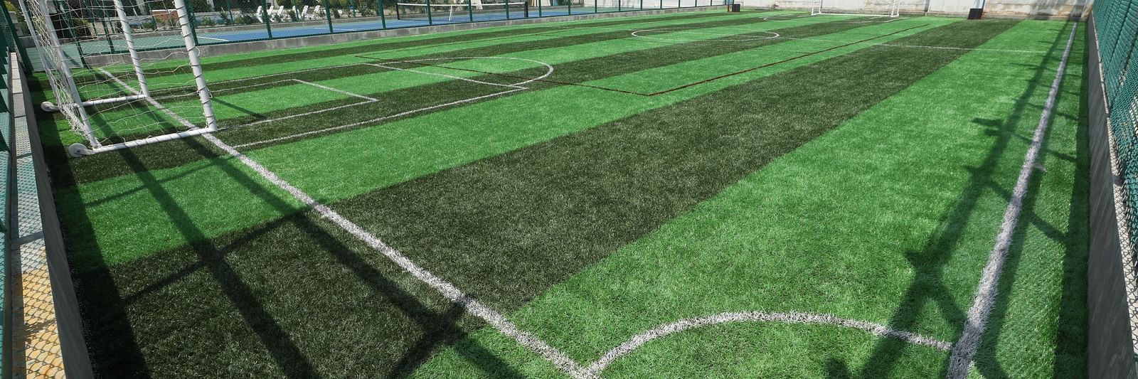 A well-maintained football turf at our hotel - Welcome Inn Hotels
