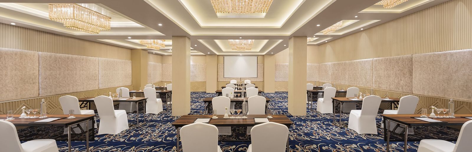 Carnival banquet hall setting at Essentia Luxury Resort & Spa, Udaipur.