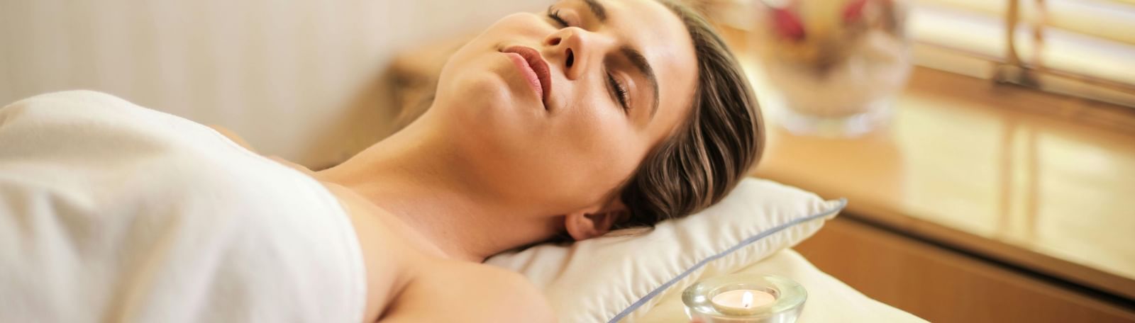 A woman enjoying a spa session