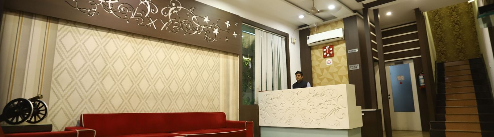 Lobby area of M Square Hotels & Resorts
