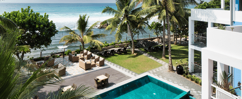 Beach view from OTP hotel in Galle 