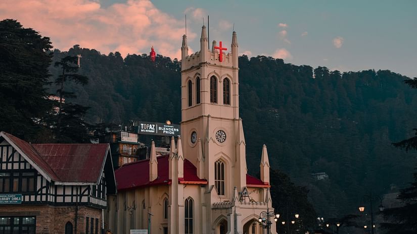 A view of a building in shimla