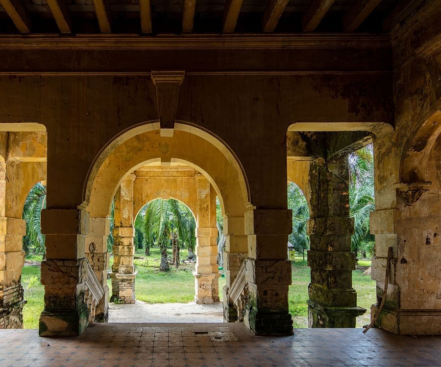A passageway leading out into the forest