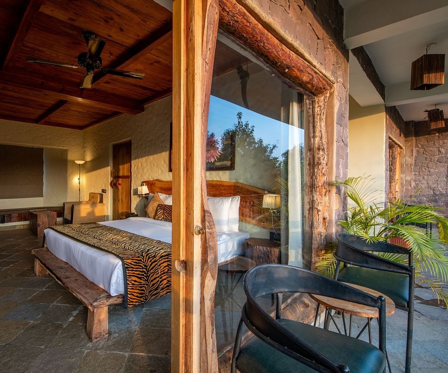 view of the bed from outside 