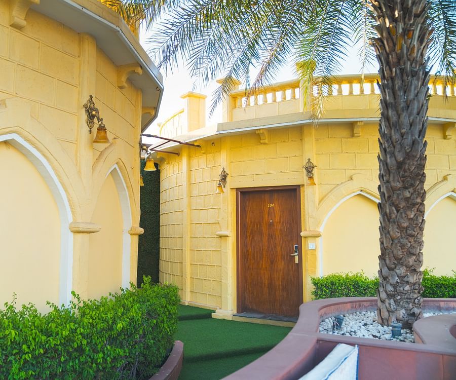 Exterior view of the Super deluxe cottage at The Garden Ananta Elite.