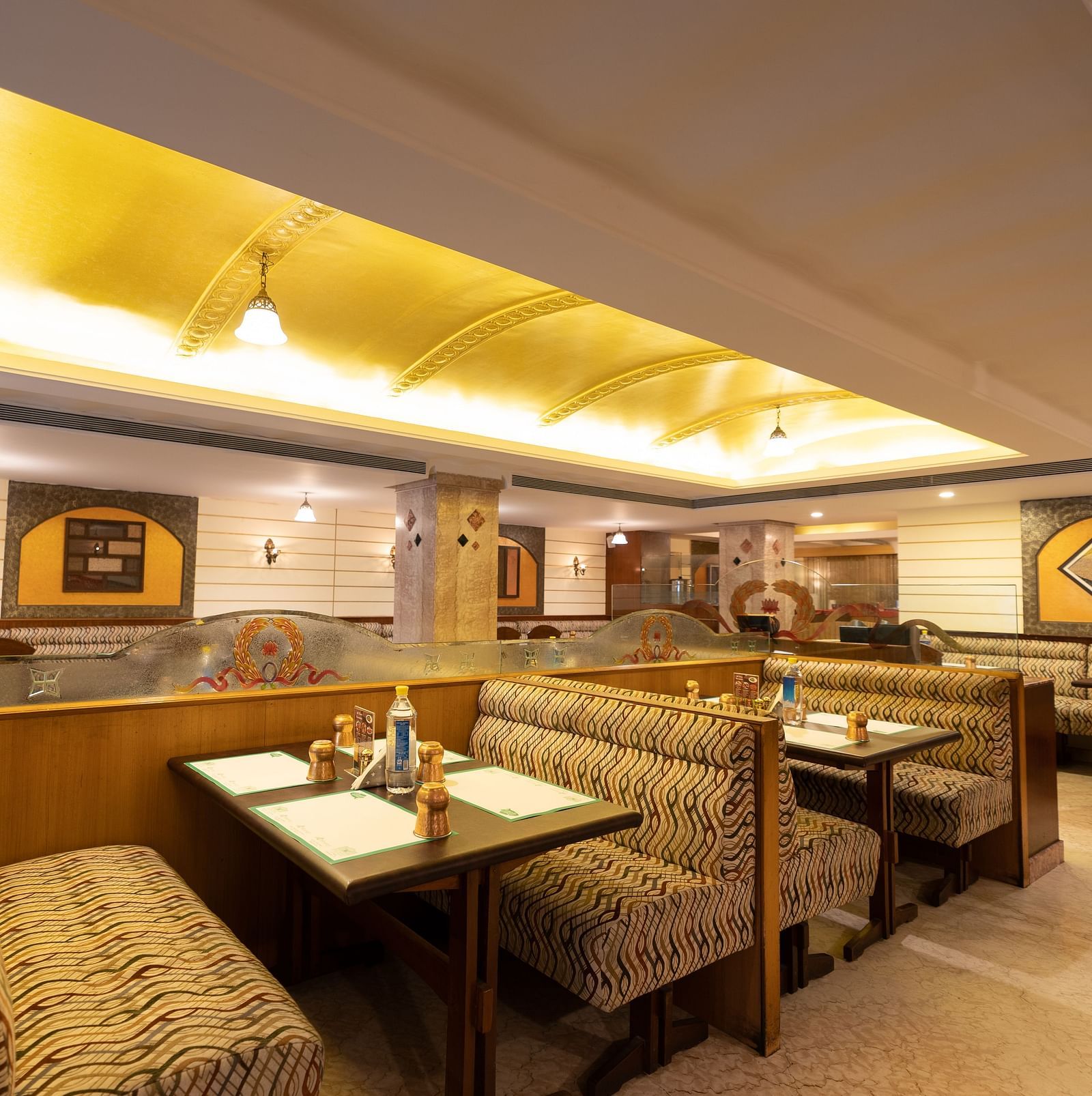 Seating arrangements inside the restaurant - Hotel Pai Comforts, JP Nagar