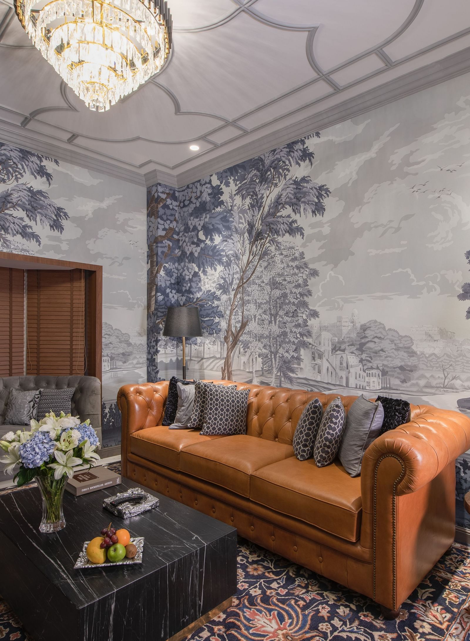 heritage Luxury Suite with sofas, lamp and a coffee table in the centre The Claridges, New Delhi