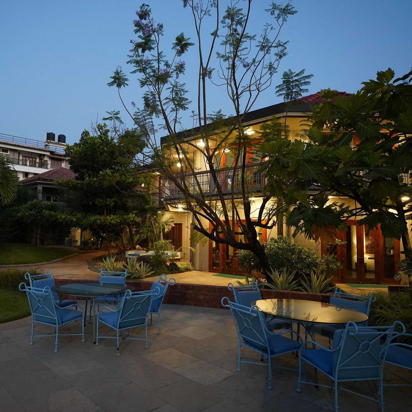 An facade image of a property that showcases an outdoor seating areas - Argo By Trance, Goa