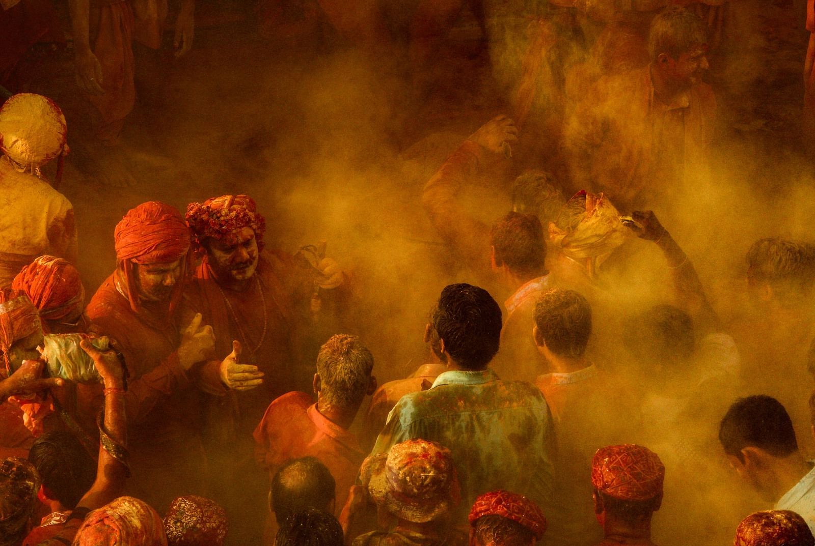 holi party in Mumbai with people playing with colours